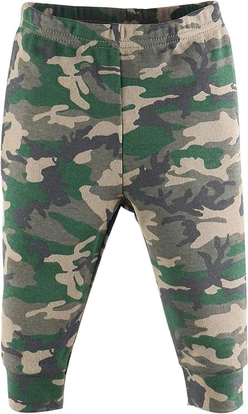 Baby Pants for Boys, 5 Pack Set, Camo Dinosaur, Newborn to 24 Month Sizes